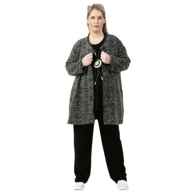 AKH Lagenlook Jacken schwarz-grau große Größen | 61500-2108-Greystone