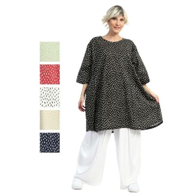Beige-67510 - AKH Sommer Tunika-Shirts Baumwolle große Größen | 6765-Baali