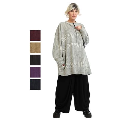 Braun|||0 Einheitsgröße-Maßangaben beachten - AKH Fashion Lagenlook Oversized Pullover-Shirts | 6821-stitch