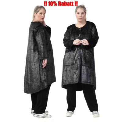 LAGENLOOK Plüsch MANTEL große Größen AKH Damen Mode | akh-fashion-0045.S01775