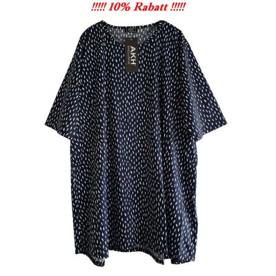 Lagenlook Tunika-Shirts blau Baumwolle große Größen Damen Mode | 96683-AKH1264.S06765