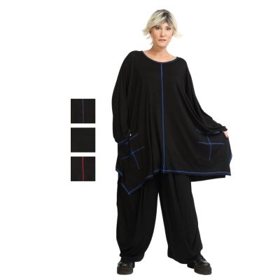Schwarz-blau-75081, Einheitsgröße-Maßangaben beachten - AKH Fashion ausgefallene Big-Shirts | 6800-fomhar