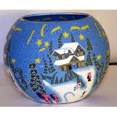 Kerzenfarm Leuchtglas XL Winter, Größe 15 cm, Teelicht | 1512811545 / EAN:4046203444155