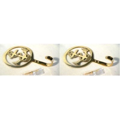 **2 Stück- Anker- maritimer Wandhaken- Schlüsselhaken- aus massiv Messing 14 cm | 1597234325