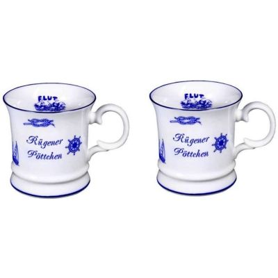 2 Stück- Porzellan- Tasse, Kaffeepott, Becher - Rügen- maritim -deutsches Produktdesign | 3118622349
