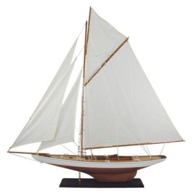 Dekorative Yacht,Segelschiff,Schiffsmodell Segelyacht- Holz- Leinensegel 121 cm | 2491220305