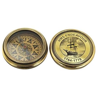 Dekorativer Kompass mit Deckel- Schiff, Segler- im Antikdesign- kein polieren | 3083860324