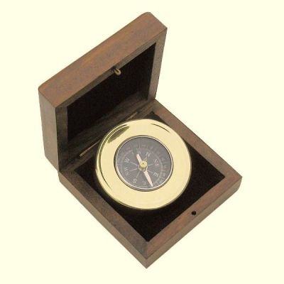 **Edler Kompass 5 cm in Holzschatulle | 819326691