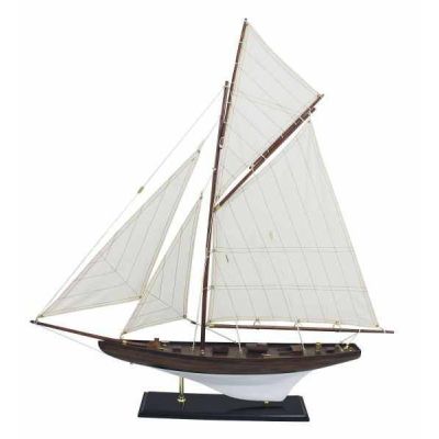 **Große, dekorative Yacht, Segelschiff, Schiffsmodell Segelyacht aus Holz | 1377549865