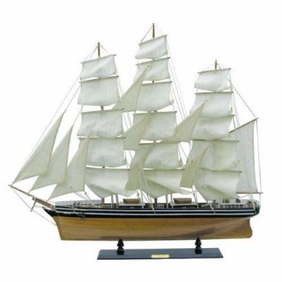 Großes Segelschiff, Schiffsmodell, Standmodell, Segler - Holzrumpf und Stoffsege | 2491168460