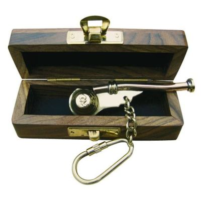 Holzbox mit Schlüsselanhänger Bootsmannspfeife mit Funktion | 255888275538 / EAN:0729224395425