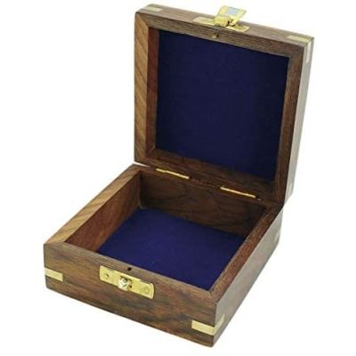 Holzschatulle mit Deckel für Kompass etc. 10 cm- Holzbox | 3084027119