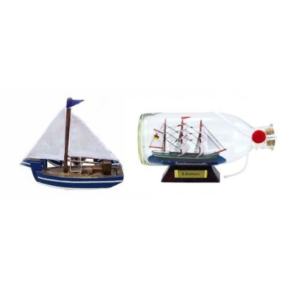Kleiner Segler-Boot-Holzrumpf/Stoffsegel 10 cm+ Buddelschiff Rickmers 16 cm | 2492245865