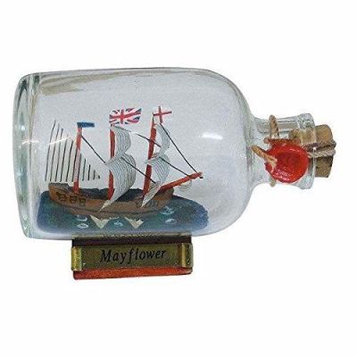 Kleines Flaschenschiff- Buddelschiff- Schiff in Flasche- Mayflower | 2491315645