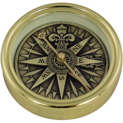 Kompass aus Messing- dreidimensionale Optik | 256018715028 / EAN:0729224395678