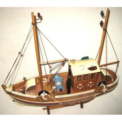 Kutter- Fischkutter- Standmodell aus Holz 45 cm | 2491169780