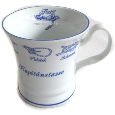 Maritim Porzellan- Tasse, Kaffeepott, Becher- Kapitän- Innendruck Ebbe und Flut -deutsches Produktde | 3120968409