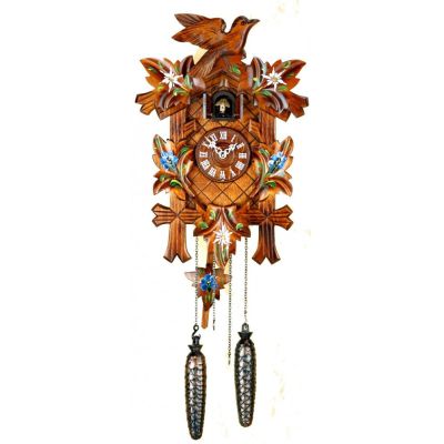 Orig. Schwarzwald- Kuckucksuhr- Edelweiß- Cuckoo Clock- handmade Germany Black Forest | 1390492970