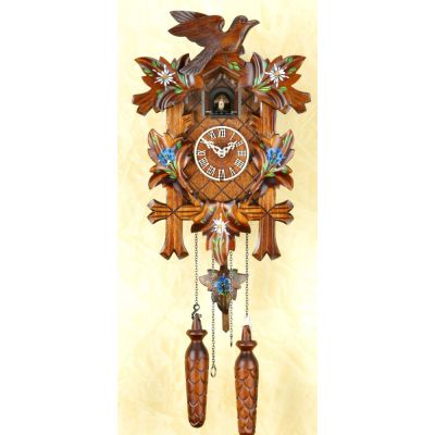 Orig. Schwarzwald- Kuckucksuhr- Edelweiß- Cuckoo Clock- handmade Germany Black Forest | 1390501580