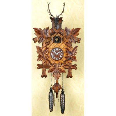 Orig. Schwarzwald- Kuckucksuhr mit Hirschkopf - Cuckoo Clock- handmade Germany Black Forest | 1398167585