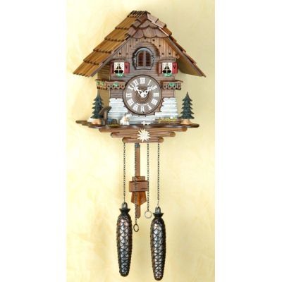 Orig. Schwarzwald-Kuckucksuhr-Schwarzwaldhaus mit Hund -Cuckoo Clock-handmade Germany Black Forest | 1397959245