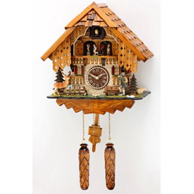Original Schwarzwald- Kuckucksuhr- drehenden Tänzern und 12 Melodien- Cuckoo Clock- handmade Germany | 1365551925