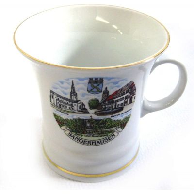 Porzellan- Tasse, Kaffeepott, Haferl - Sangerhausen- Rosenstadt | 3120970459