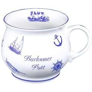Porzellan- Tasse, Kaffeepott, Kugel-Becher - Borkum- maritim -deutsches Produktdesign | 3118855519
