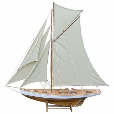 Riesige Segel- Yacht- Schiffsmodell - Holz 135 cm- Stoffsegel, Holz | 819313226