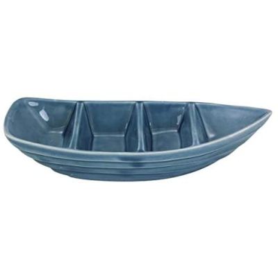 Ruderboot- glasiert- Maritime Deko- Figur- 24 cm | 3083945724