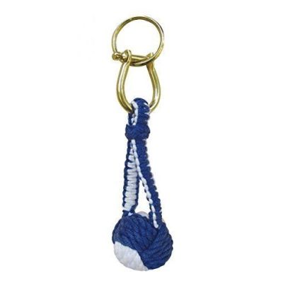 Schlüsselanhänger-Zierknoten,Wurfknoten/Schäkel/Schlüsselring-Baumwoll-blauweiß | 2549995895