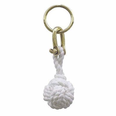 Schlüsselanhänger-Zierknoten,Wurfknoten/Schäkel/Schlüsselring-Baumwolle-weiß | 2515264780