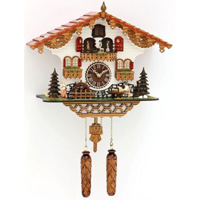 Schwarzwald- Kuckucksuhr- mit beweglichen Biertrinker, Mühlenrad, Tänzer und 12 Melod- Cuckoo Clocks | 1198666911