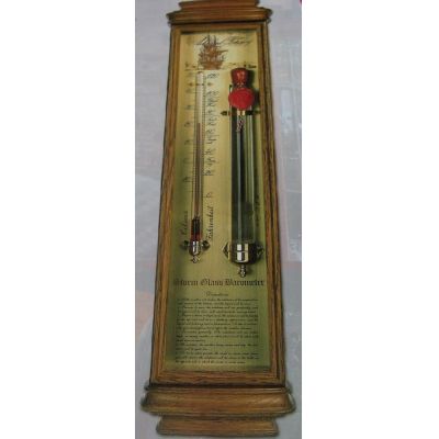 **Sturmglas/Barometer nach Admiral Fitzroy- Deutsche Wertarbeit- Holz Buche 46 cm | 817006906