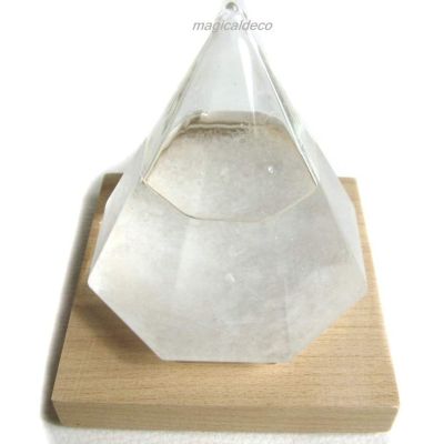 Sturmglas/Barometer/Wetterglas auf Holz- 13x 10 cm | 3090207284