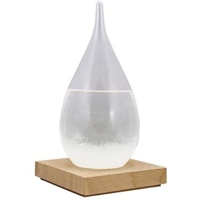 Sturmglas/Barometer/Wetterglas auf Holz- 14 cm | 3090206884