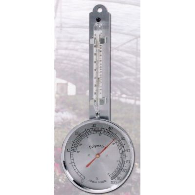 Thermometer+ Polytherm- Hygrometer- Metall- Made in Germany- 255 mm | 1141083806