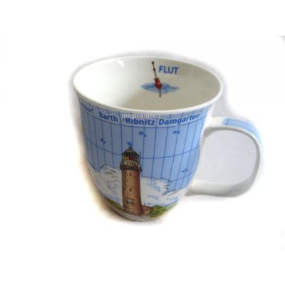 XL- Porzellan- Tasse, Kaffeepott- maritim Fischland Darß- Wustrow, Ahrenshoop, Born a. Darß, Wieck a | 3120954634