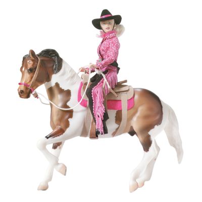 Breyer Let's Go Riding Set Westernreiterin mit Pferd - Sammlerstück! | 1298-BR