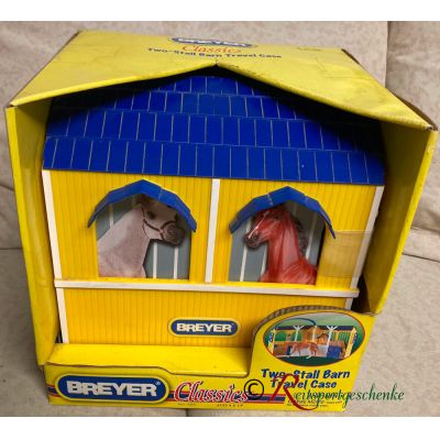 Breyer Two-Stall Barn Travel Case - Transportbox für Breyer Classics Modellpferde | 695-BR