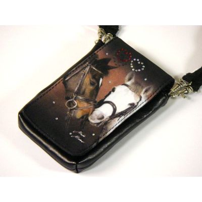 Handytäschchen/Digitalkamera-Tasche Horses in Love | 12998-25 bunt