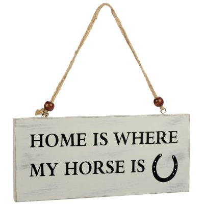 Holzschild Pferd "Home is where my horse is" | 40599-25