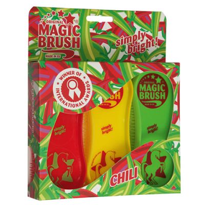 Magic Brush Pferdebürsten 3er Set Chili | 328275-03
