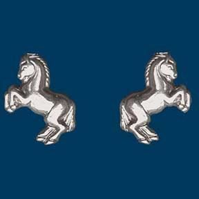 Ohrstecker steigendes Pony "Levade", Silber 925 | 4280-20
