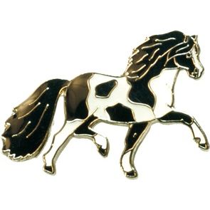 Pferde-Pin Pony Schecke schwarz | 20634-25