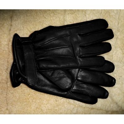 Schwarz, S - Winterreithandschuh Leder - Auslaufartikel | 82-970-02