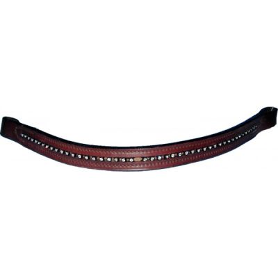 Stirnband Strass, doubliertes Leder | 25037-02