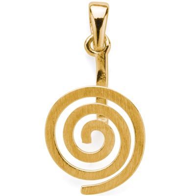 20 mm glänzend - Donuthalter Spirale, Messing vergoldet | 154-1102