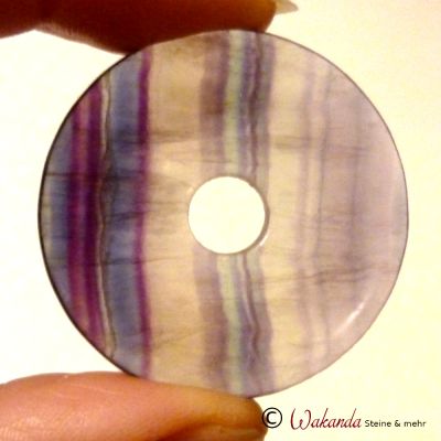 Fluorit bunt (Regenbogenfluorit) Donut 40 mm | 146-1605