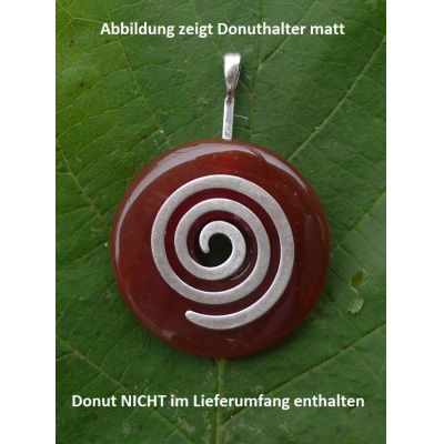 Für 20 mm Donut, glänzend - Donuthalter Spirale, Messing versilbert | 262-1102